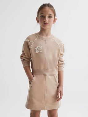Reiss Camel Jona Jersey Dress Size 11-12 Y